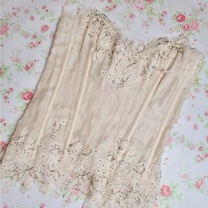 Jacalyn Bennett Lace Beaded Bustier